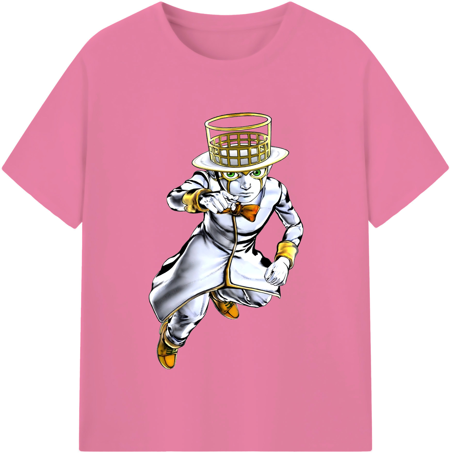 （画像用） ジョジョの奇妙な冒険 岸辺 露伴（きしべ ろはん） JoJo's Bizarre Adventure Rohan Kishibe 綿100％半袖Tシャツ（フロントプリント）
